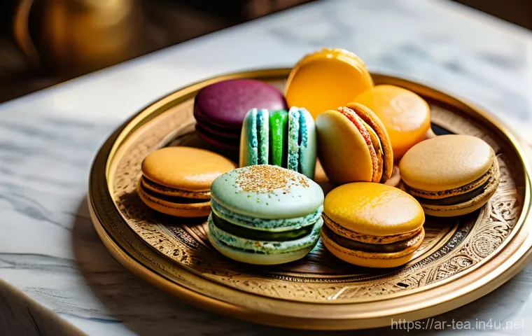 다과와 가족 모임 - **Elegant Arabic Dining Experience:** A vibrant, eye-level shot of a beautifully set traditional Ara...
