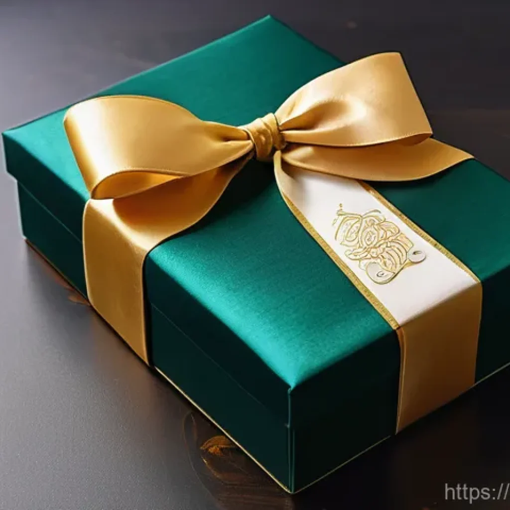 다과 포장 및 선물세트 - **Luxurious Eid Gift Box with Arabic Calligraphy:**
A sophisticated and opulent gift box for Eid...